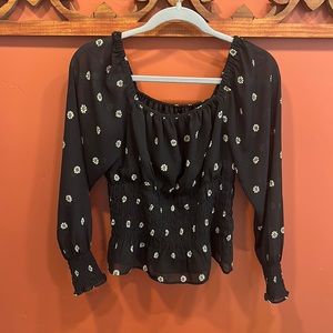 Madewell black blouse